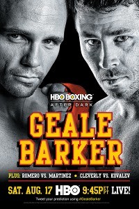 Geale Barker fight poster