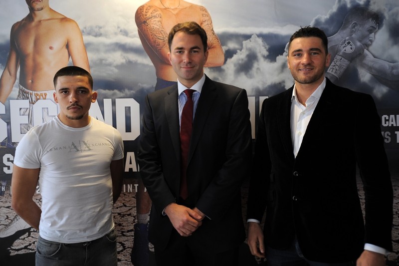 Lee Selby, Eddie Hearn and Nathan Cleverly