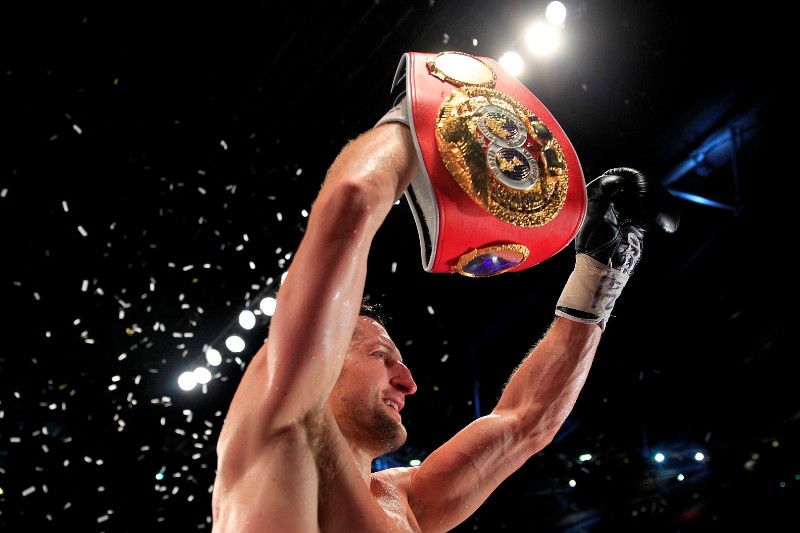 FROCH-GROVES 2WBA AND IBF SUPERMIDDLEWEIGHT TITLEWEMBLEY ARENA,WEMBLEYPIC;LAWRENCE LUSTIGCARL FROCH V GEORGE GROVES CARL FROCH WINS BK KNOCKOUT
