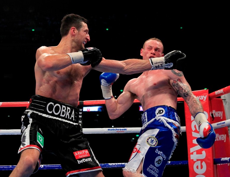 FROCH v GROVES2 THE REMATCH WEMBLEY STADIUM LONDON PIC;LAWRENCE LUSTIG WBA & IBF Super Middleweight World Championships Carl Froch v George Groves Carl Froch aand George Groves