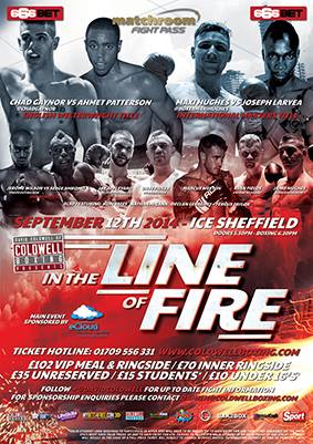 coldwell in the line of fire boxing show poster