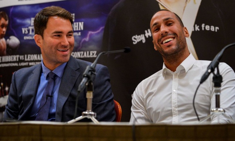 James DeGale MBE with Eddie hearn