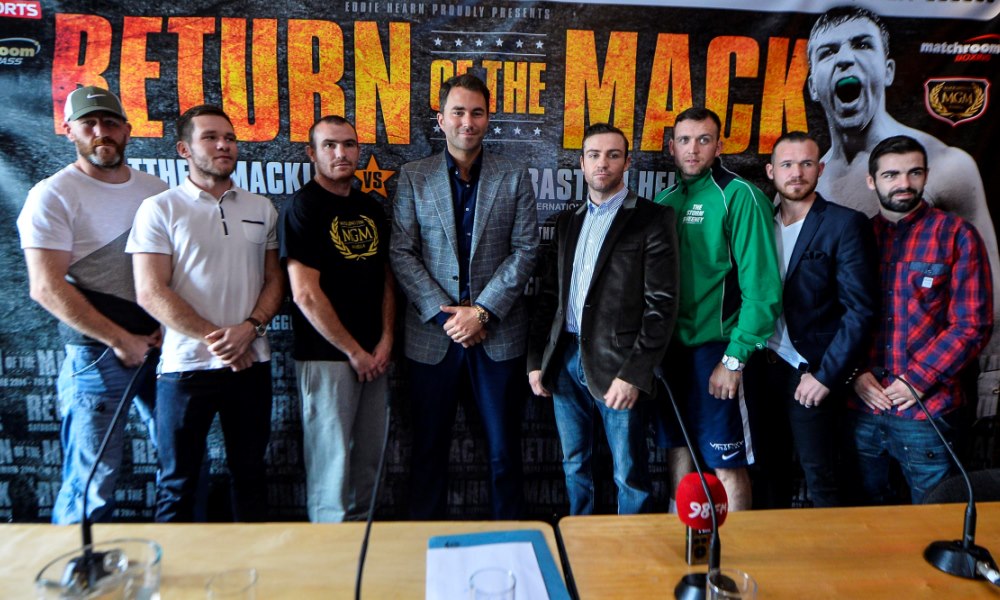 ©Russell Pritchard 14th October 2014 Matchroom Presents "Return of the Mack" Matthew Macklin v Jorge SebastienPress Conference at the 3 Arena, Dublin©Russell Pritchard / Matchroom Boxing