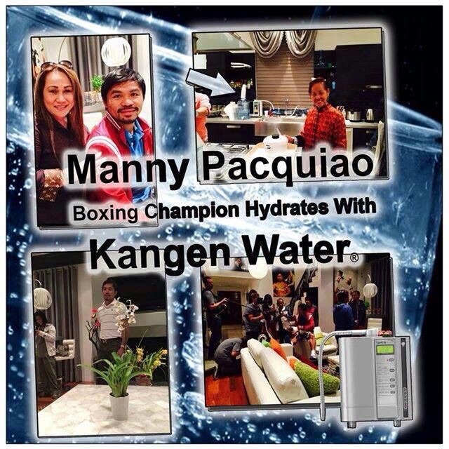 manny pacquiao drinks kangen hydrogen rich water PH 9.5