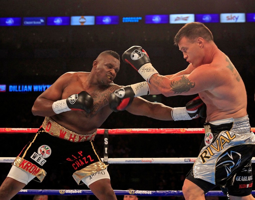 Dillian Whyte v  Brian Minto - WBC International Silver Heavyweight Title - O2 Arena - 12/9/15 - Picture : Lawrence Lustig